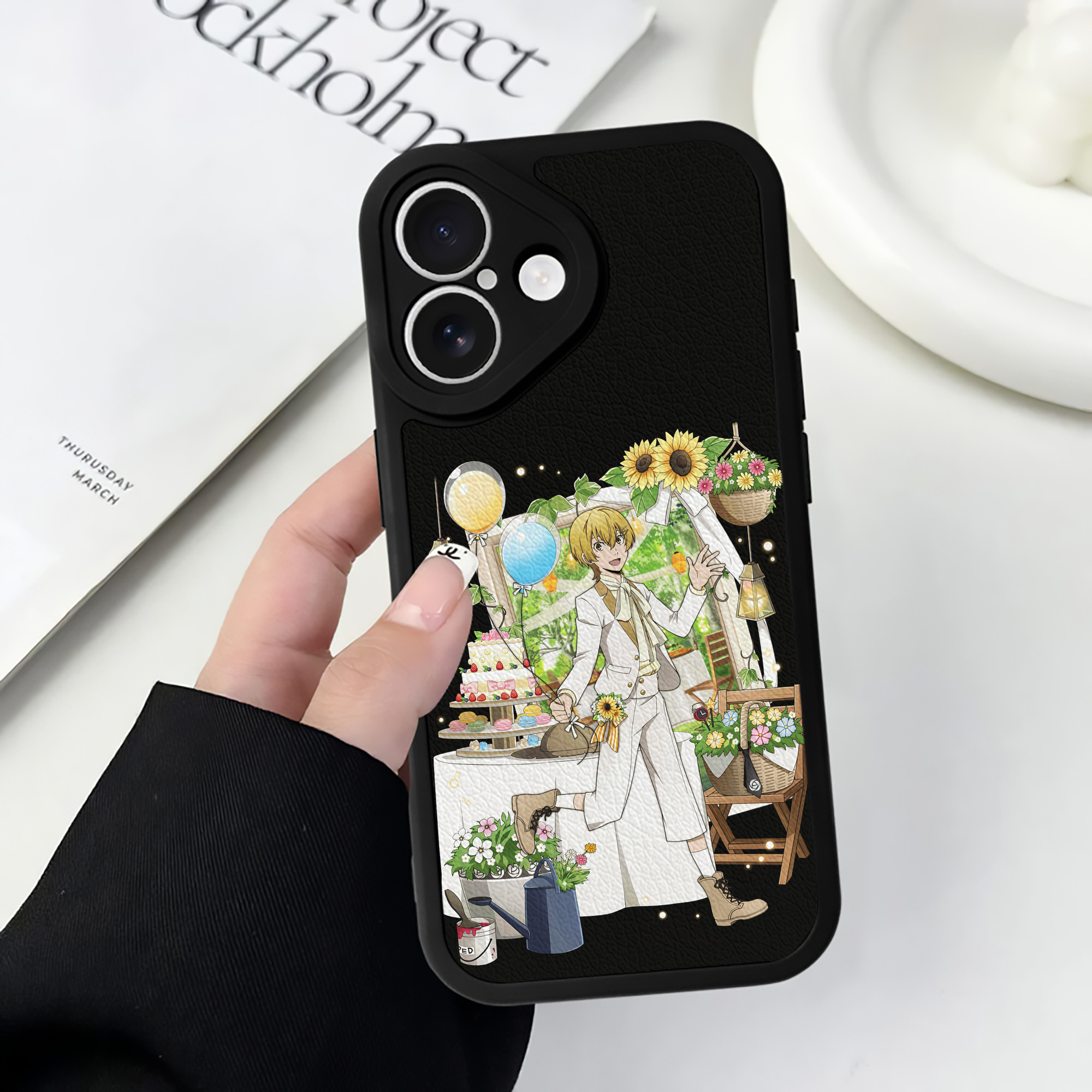 （画像用） 文豪ストレイドッグス Bungo Stray Dogs 【iPhone 16シリーズ対応】シリコンスマホケース（レザー調） 材質：シリコン